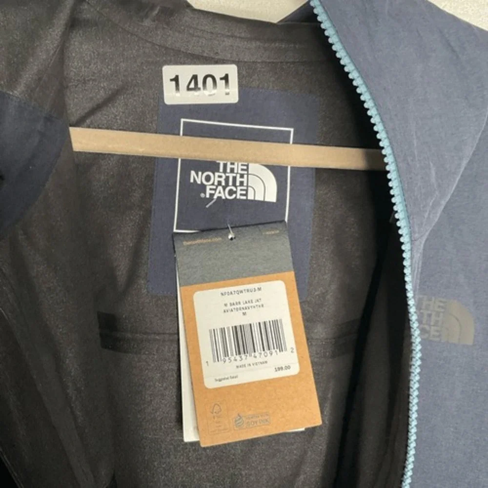 The North Face Windbreaker Men's Medium West Basin DryVent Jacket Aviator Navy M